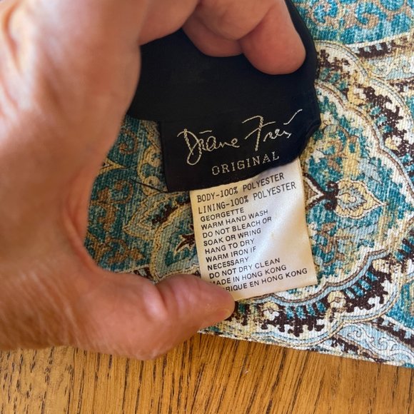 Diane Freis Two Piece Psychedelic Drop Waist Skirt Set Vintage Boho Festival VTG - Picture 5 of 16